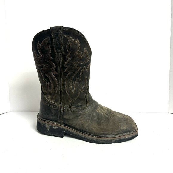 Wolverine Mens Rancher Steel Toe Boot Brown Size 8.5 M